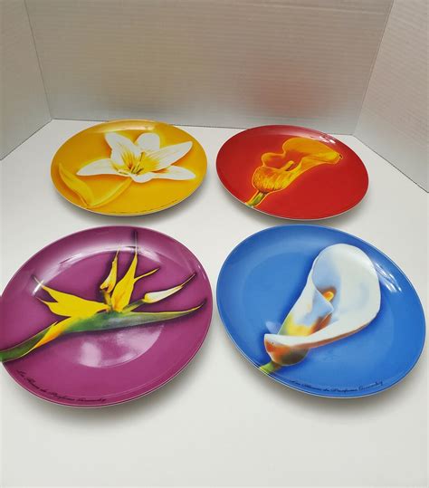 Set Of 4 Collectible Givenchy Paris 8” Porcelain Dessert Plates 